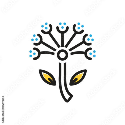 Multi color icon for asafoetida