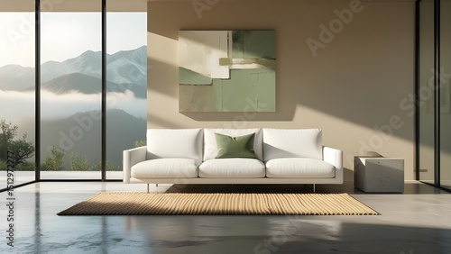 modern living room with sofa