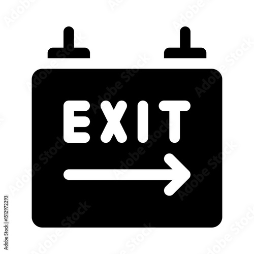 Exit sign glyph icon