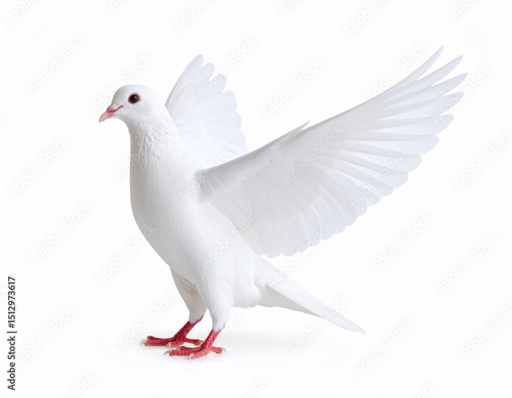 Fototapeta premium White dove isolated icon on a white background