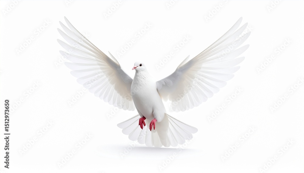 Fototapeta premium White dove isolated icon on a white background