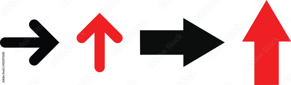 Arrows Pointing Forward and Upward. Directional Arrows Simple Icon. Arrows Pointing Forward and Upward. Directional Arrows Simple Icon.