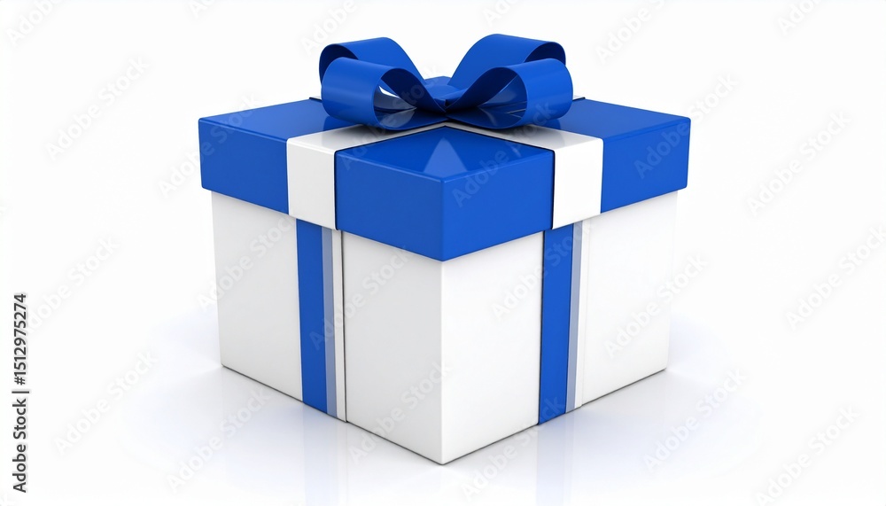 Obraz premium Generated iGift box with red bow isolated white background mage