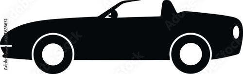 Voiture de sport rouge classique sur la route, symbole de vitesse et de luxe en mouvement