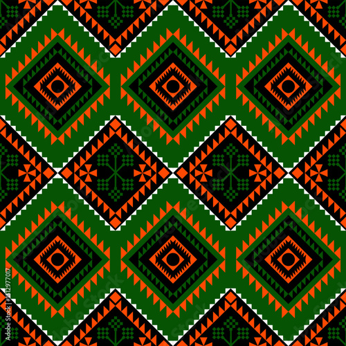 Ethnic Geometric Seamless Pattern - African Oriental Style