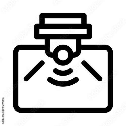 Motion sensor line icon