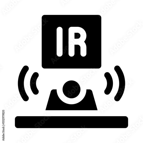 Infrared Sensor glyph icon