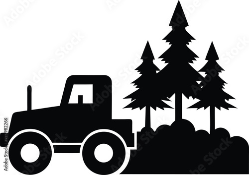 Vector illustration of a toy delivery van, an iconic transport vehicle, symbolizing cargo distribution service in traffic
