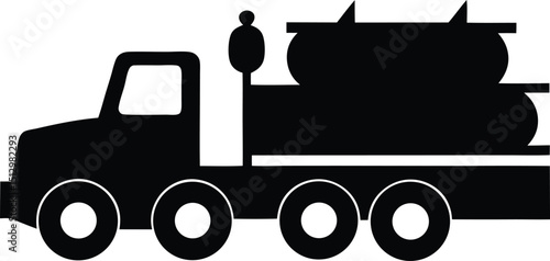 Colorful toy tractor with cargo for distribution and transport service