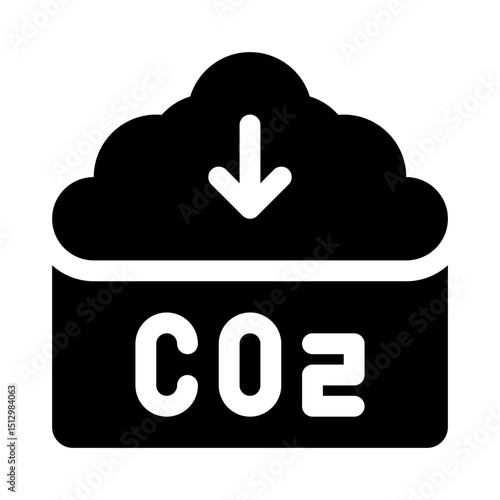 Carbon Footprint Reduction glyph icon