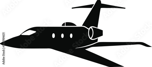 This vibrant illustration depicts a sleek jais fighter jet silhouette in full flight, an icon of military aviation and air travel