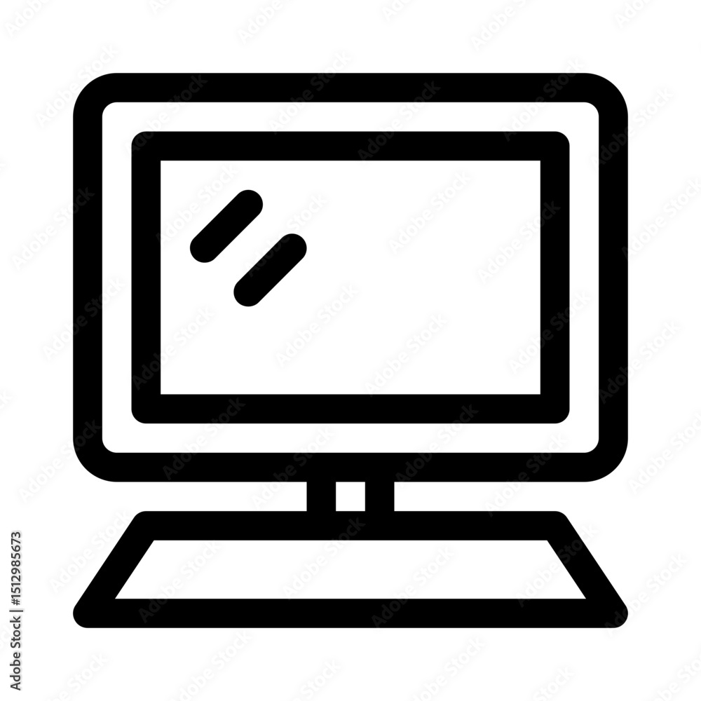 Computer line icon Computer line icon