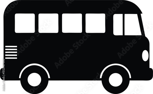 Retro red London bus transporting passengers on a vintage city tour illustration