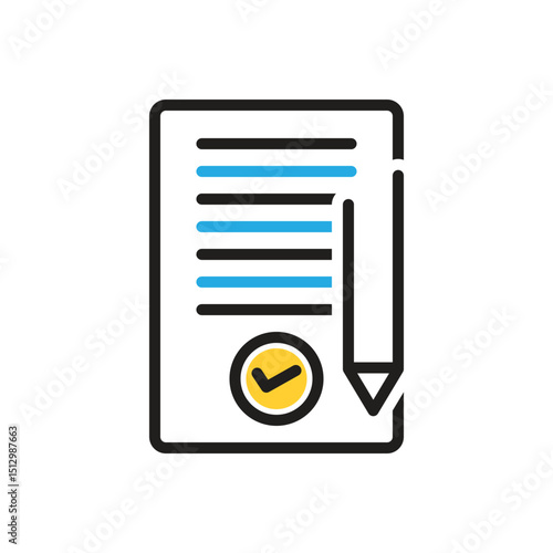 Multi color icon for agreement