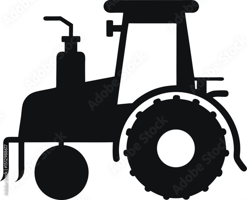 Toy farm tractor with a dump truck bed, an agricultural vehicle icon for transport and distribution