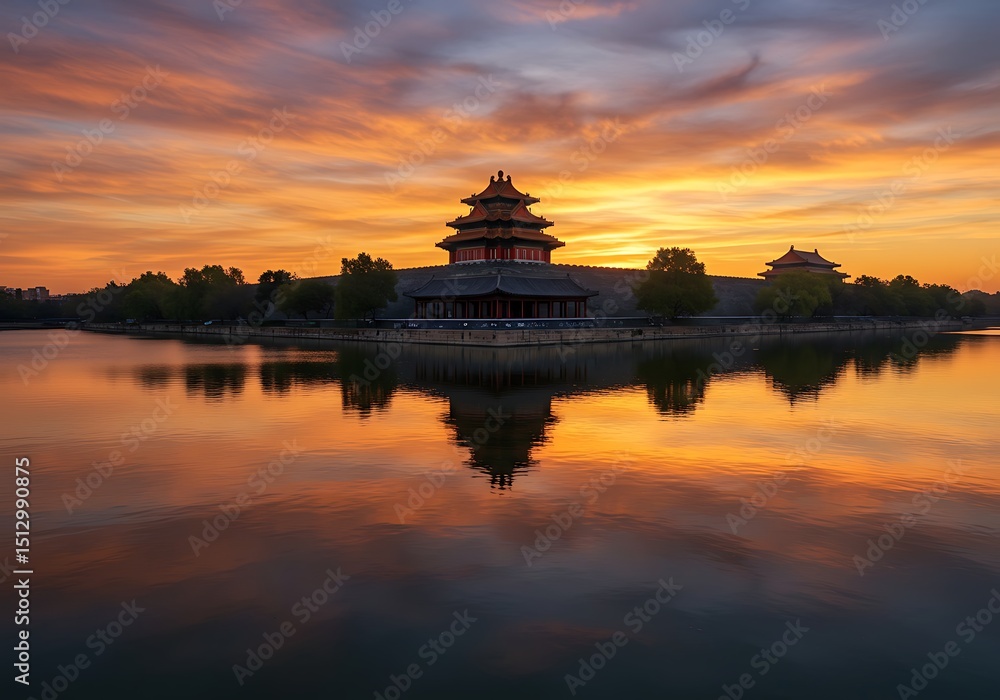 Fototapeta premium Golden Hour Reflection