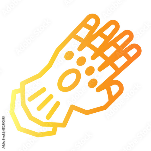 glove Line Gradient Icon