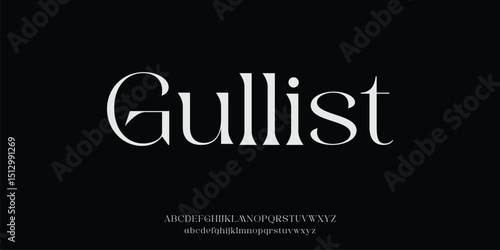 Gullist abstract sport modern alphabet fonts. Typography technology electronic sport digital game music future creative font. vector illustration	