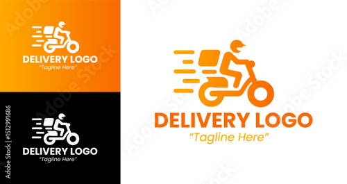 Professional and Fast Delivery Logo Design with Orange and White Colors