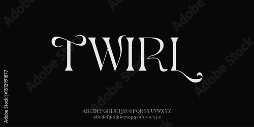 Twirl abstract sport modern alphabet fonts. Typography technology electronic sport digital game music future creative font. vector illustration	