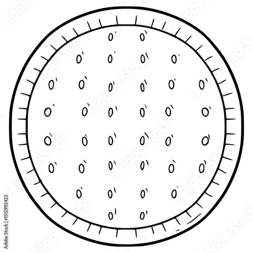 Marie biscuit illustration hand drawn outline vector