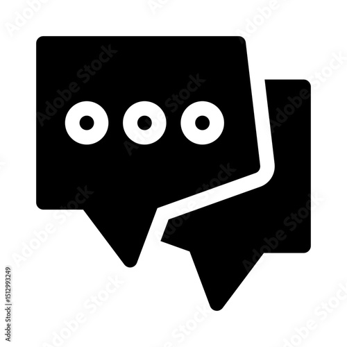 Chat bubble glyph icon