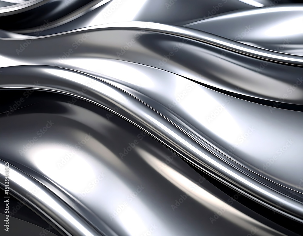 Obraz premium Abstract wavy metallic surface