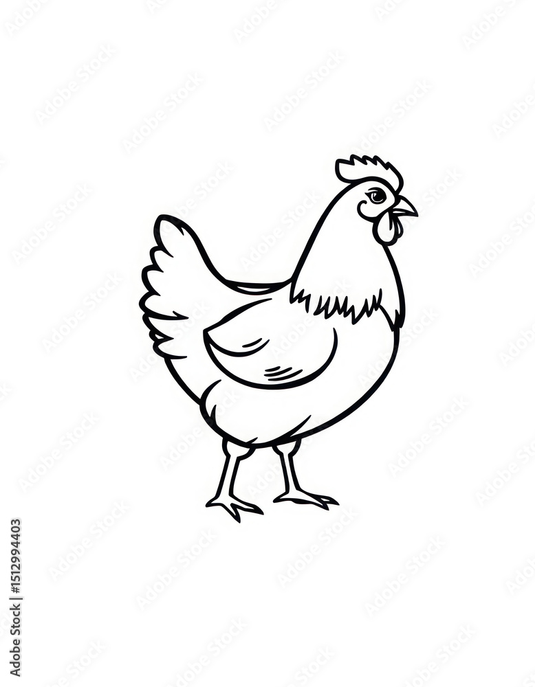 vector illustration of a chickken isolated vector illustration of a chickken isolated