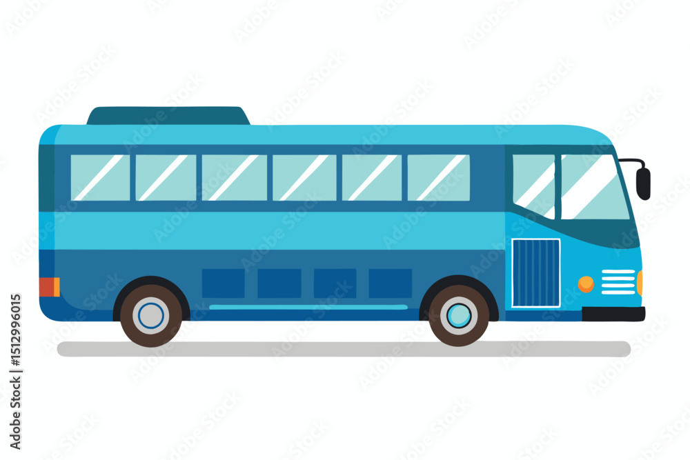 Isolated Tourism Bus Side View Vector Illustration Isolated Tourism Bus Side View Vector Illustration