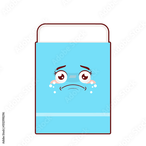 eraser crying face cartoon cute