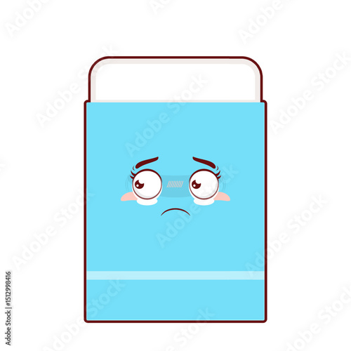 eraser crying face cartoon cute