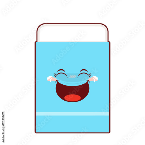 eraser laughing face cartoon cute