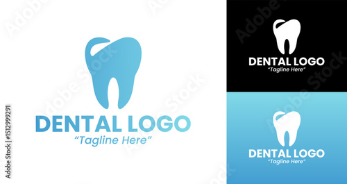 Modern Dental Logo Design with Blue and White Tooth Element for Clinic Branding