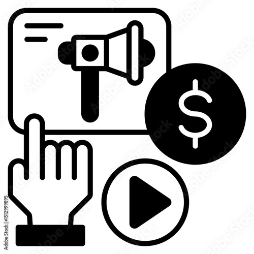 Advertising Black Icon