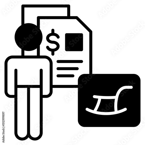 Pension Black Icon