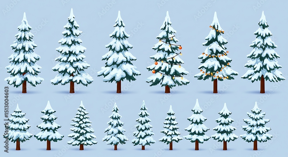 Fototapeta premium Winter's Evergreen Collection