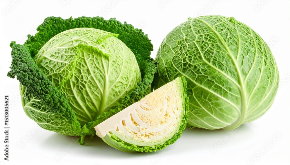 Fototapeta premium Cabbage isolated on white background 