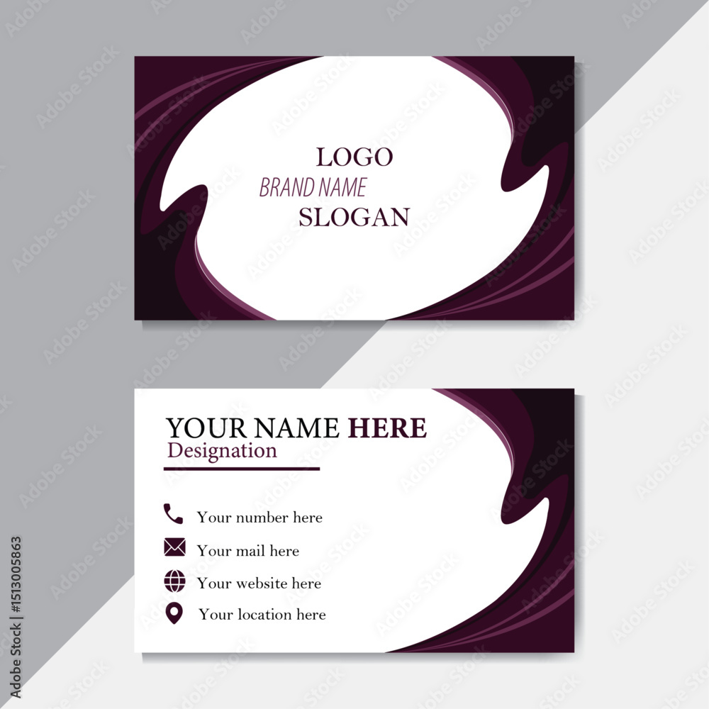 Fototapeta premium Corporate business card design vector and digital marketing agency.