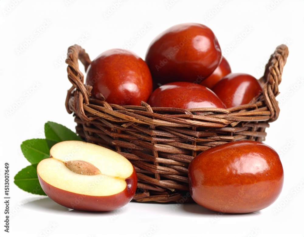 Obraz premium Jujubes fruit isolated on white background 