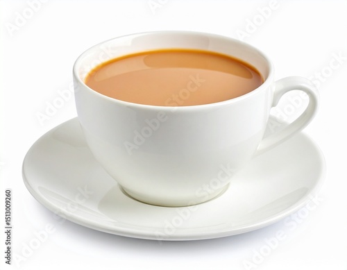 Wallpaper Mural Tea with milk isolated on white background  Torontodigital.ca