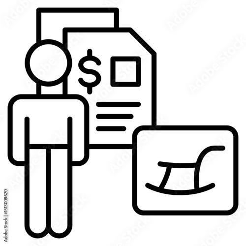 Pension Outline Icon