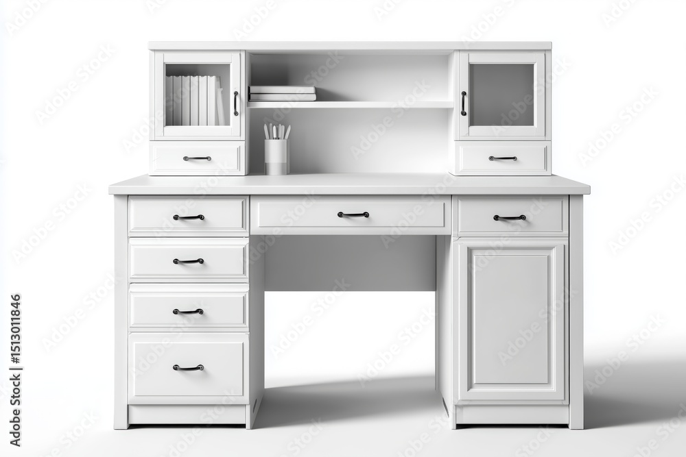 wooden Desk isolated on white wooden Desk isolated on white