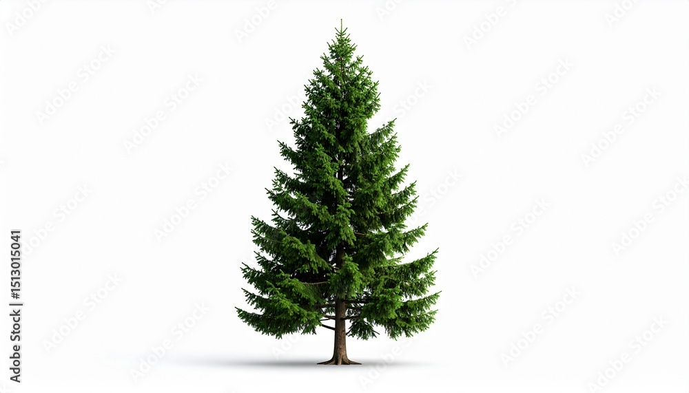 Pine fir tree isolated on white background Pine fir tree isolated on white background