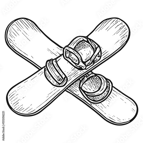 Snowboard with Bindings