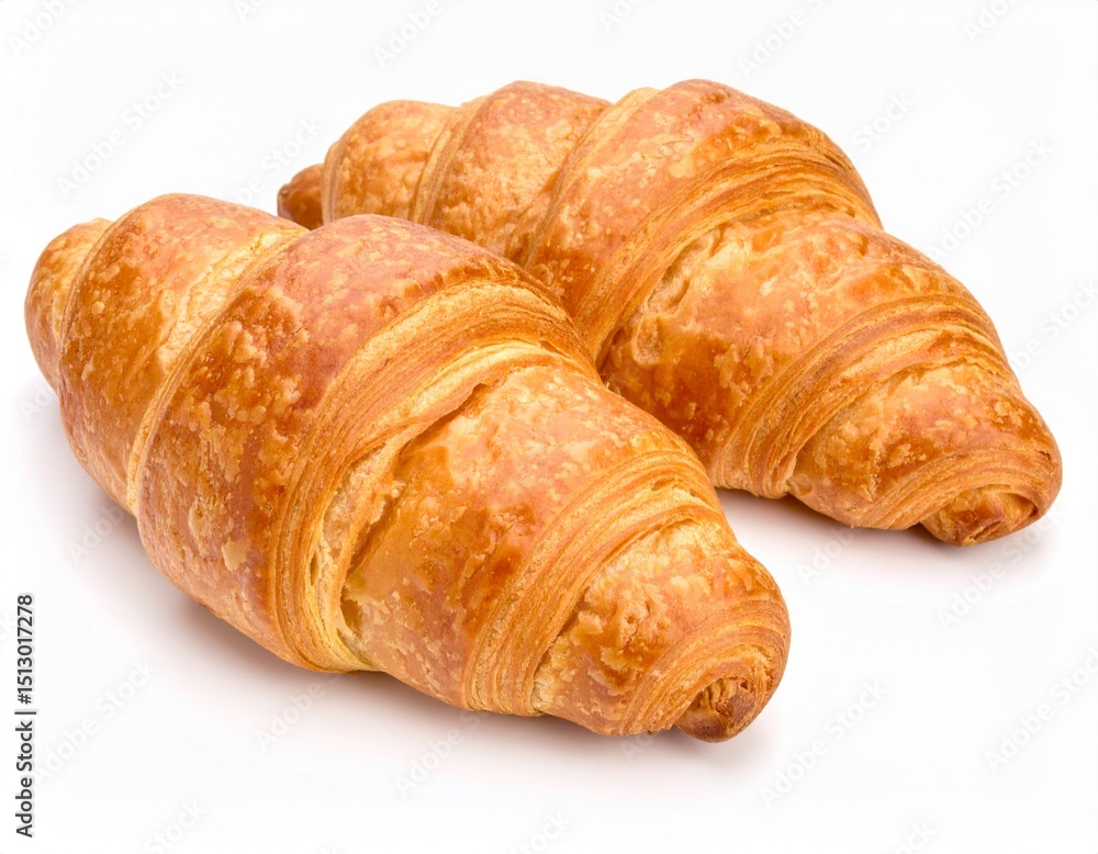 Small juicy croissant isolated on white background Small juicy croissant isolated on white background