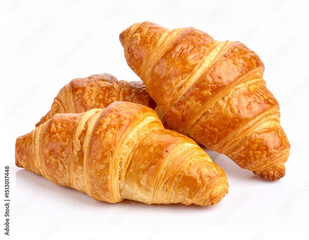 Small juicy croissant isolated on white background Small juicy croissant isolated on white background