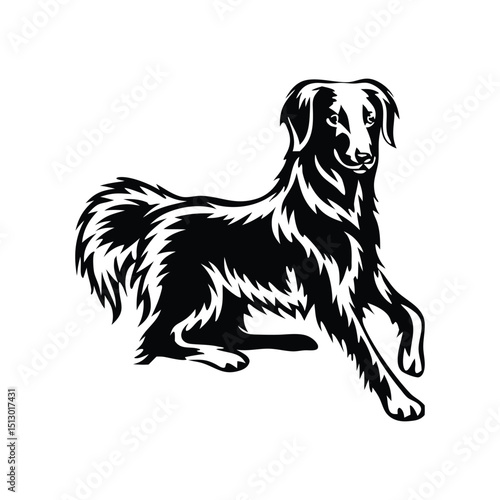 Labrador Dog Silhouette – Classic Pet Graphic for Digital Use