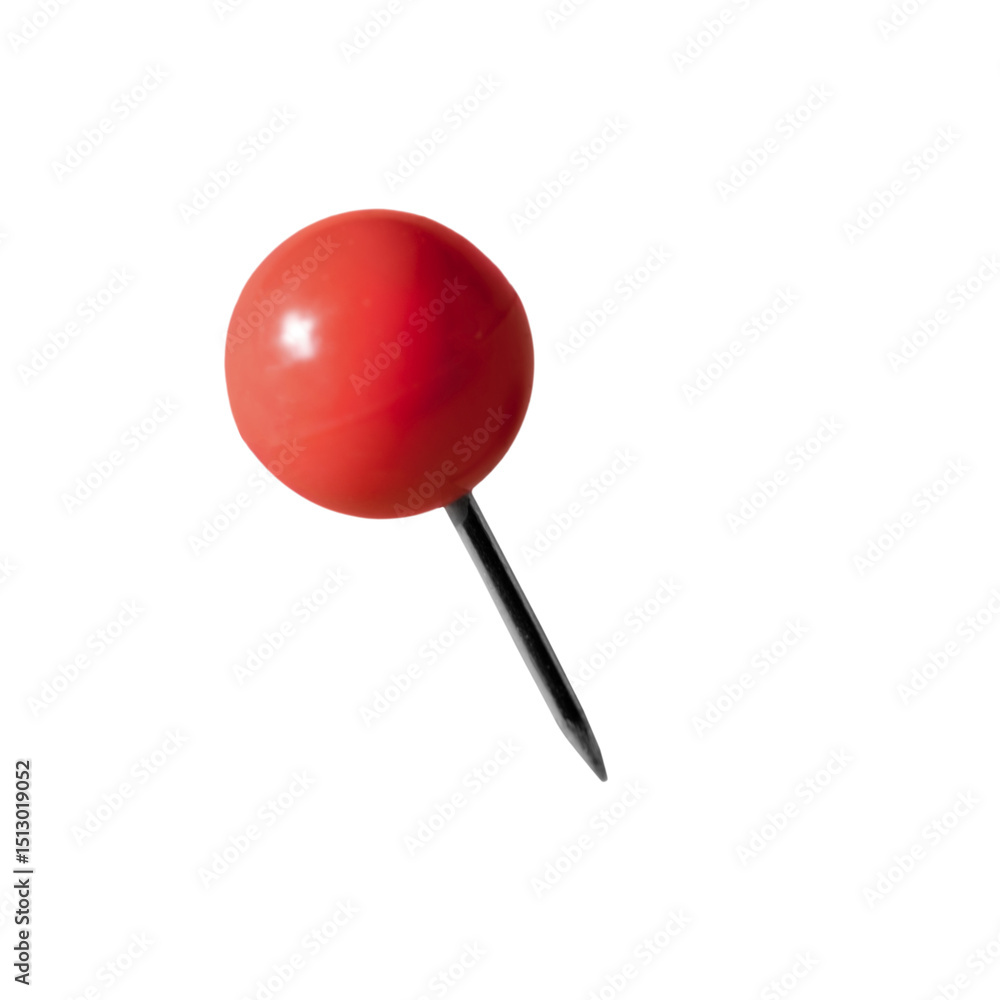 Bright Red Push Pin / Thumbtack - Perfect for Pinning Important Information and Locations Bright Red Push Pin / Thumbtack - Perfect for Pinning Important Information and Locations