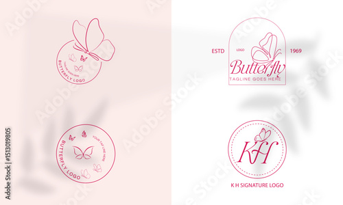 butterfly logo creative design black animal illustration vector,Beauty Butterfly logo. Luxury line logotype design. Universal premium butterfly symbol logotype.