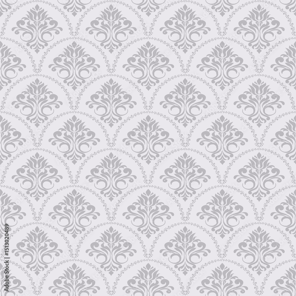 Fototapeta premium Elegant Damask Seamless Pattern. Vector design for Wallpaper, Fabric, Branding, Packaging, Invitations, Wedding, Home Decor Design